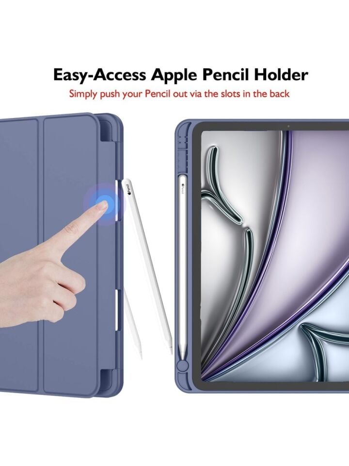 Apple iPad 10. Nesil 10.9 (2022) Kılıf Ekran Koruyucu ve Stylus Kalemli 3'ü 1 Arada Full Gear Set A2696 A2757 A2777 A3162 Lavanta