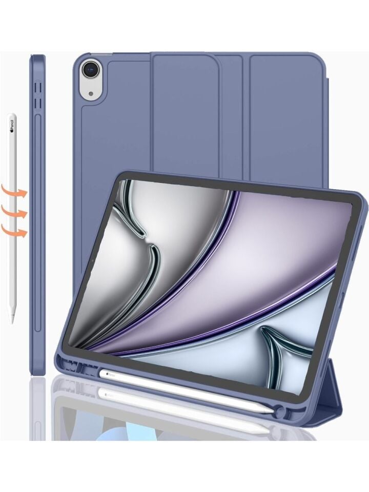 Apple iPad 10. Nesil 10.9 (2022) Kılıf Ekran Koruyucu ve Stylus Kalemli 3'ü 1 Arada Full Gear Set A2696 A2757 A2777 A3162 Lavanta