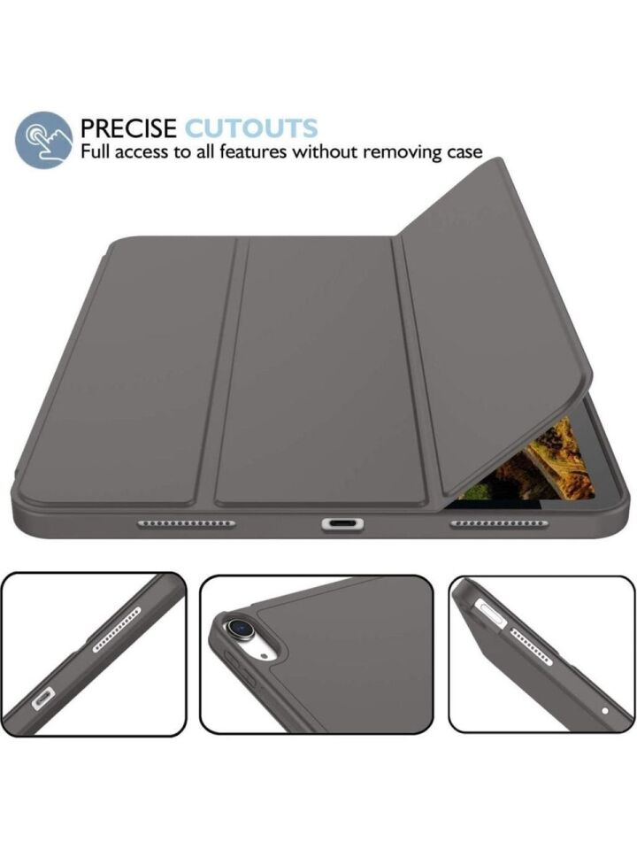Apple iPad 10. Nesil 10.9 (2022) Kılıf Ekran Koruyucu ve Stylus Kalemli 3'ü 1 Arada Full Gear Set A2696 A2757 A2777 A3162 Füme