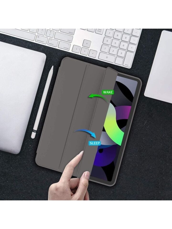 Apple iPad 10. Nesil 10.9 (2022) Kılıf Ekran Koruyucu ve Stylus Kalemli 3'ü 1 Arada Full Gear Set A2696 A2757 A2777 A3162 Füme