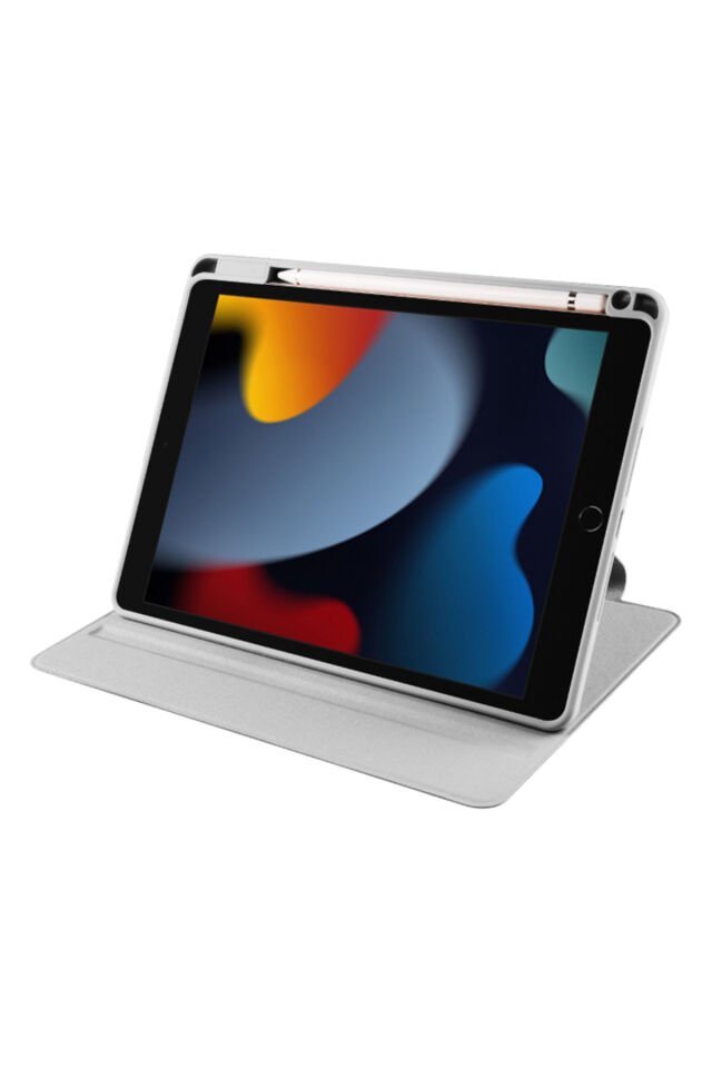 Apple iPad 7. Nesil 10.2 (2019) Yatay Standlı Dönebilen Kalemlikli Darbe Dayanıklı Kılıf A2197 A2200 A2198