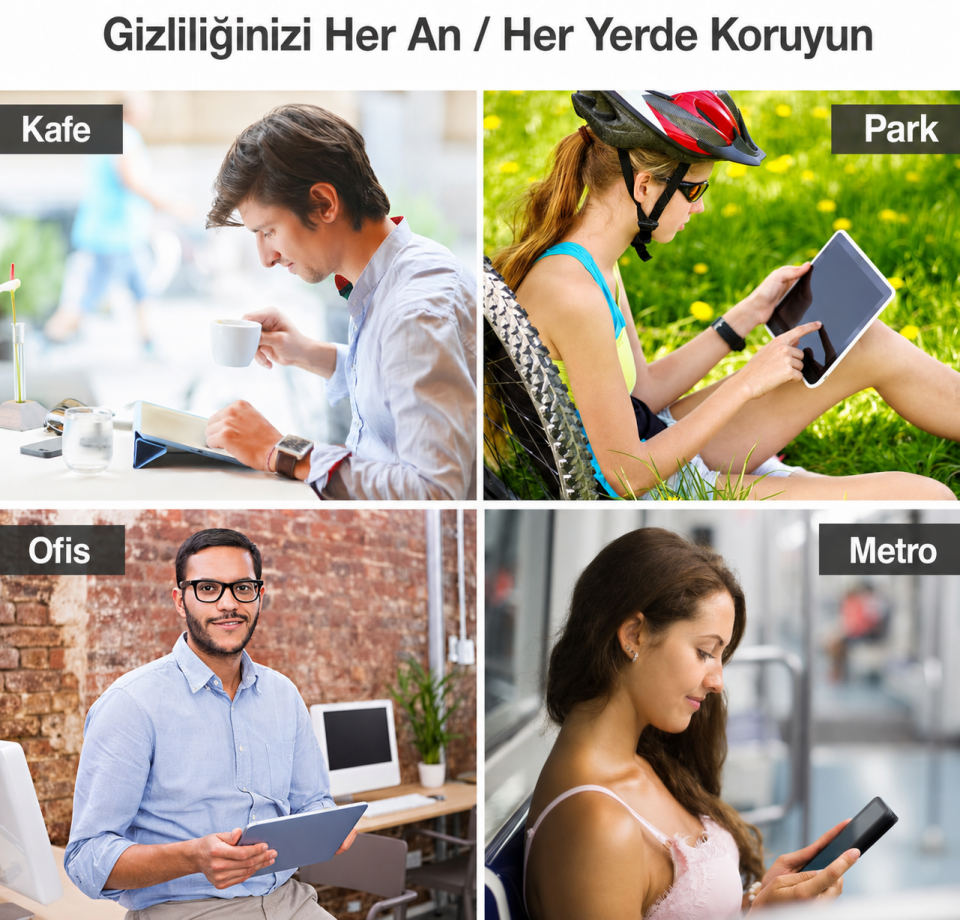 Apple iPad Pro 12.9 5. Nesil Uygulama Aparatlı Hayalet (Privacy) Temperli 2'li Cam Ekran Koruyucu (Kutulu) - 2 Adet