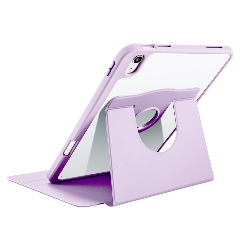 Apple iPad A16 11 Inc (2025) Yatay ve Dikey Dönebilen Standlı Kalem Şarjına Uygun Darbe Dayanıklı Thermix Kılıf Lila