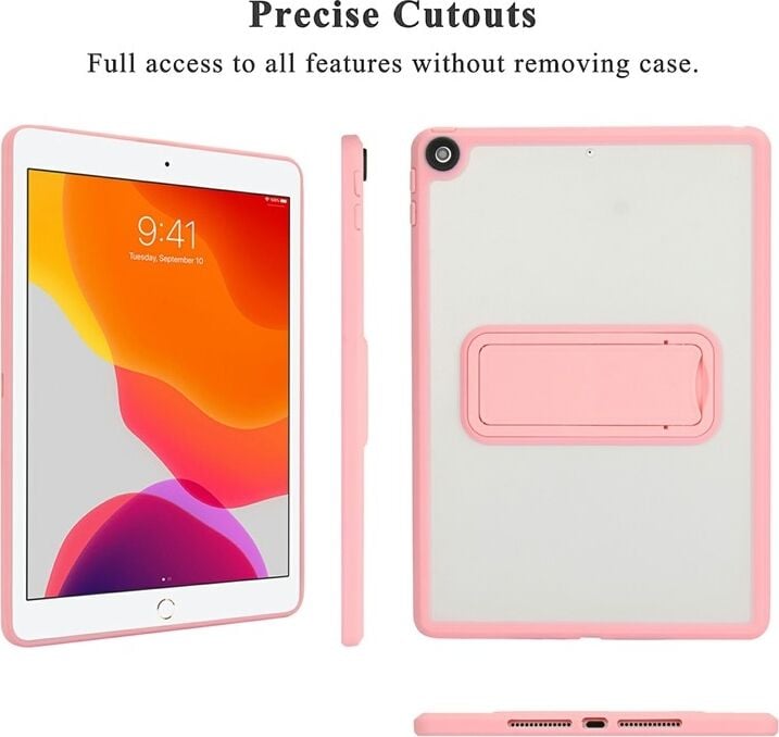 Apple iPad 9. Nesil (2021) 10.2 Uyumlu Yatay Stand Olabilen Antishock Köşe ve Kamera Korumalı Arka Yüzeyi Mat Threxi Kılıf A2602 A2604