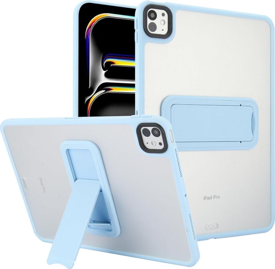 Five-E Apple iPad Pro 11 Inc 5. Nesil M4 (2024) Uyumlu Yatay Stand Olabilen Antishock Köşe ve Kamera Korumalı Arka Yüzeyi Mat Threxi Kılıf A2836 A2837