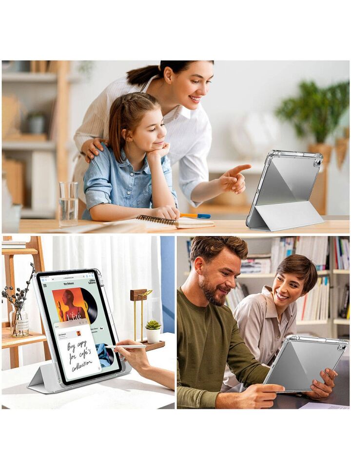 Apple iPad Pro 13 M5 (2025) i-Adapt Essential Ekran Koruyucu Stylus Kalem ve Kılıf Set Gri