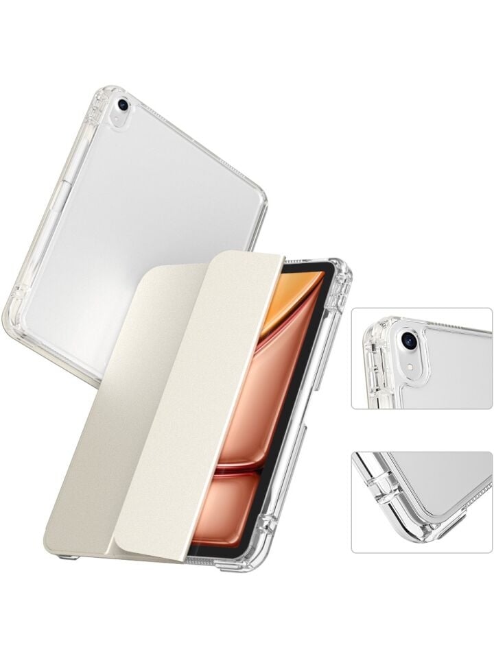Apple iPad Pro 13 M5 (2025) i-Adapt Essential Ekran Koruyucu Stylus Kalem ve Kılıf Set Gold
