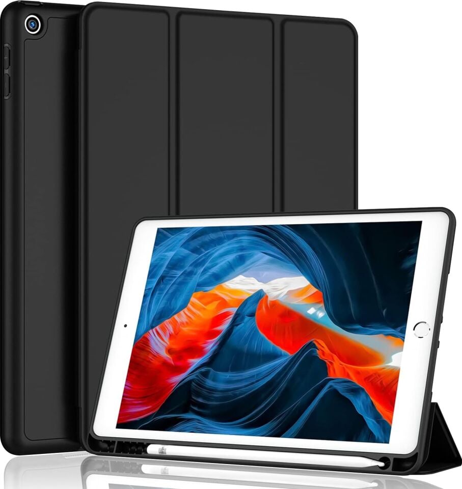 Five-E Apple iPad 7-8-9. Nesiller 10.2 Inc SlatePro Yatay Standlı Türkçe Klavye Mouse Kalem ve Kılıf Seti A2602 A2270 A2197