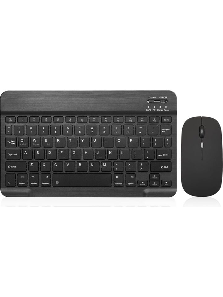 Five-E Apple iPad 7-8-9. Nesiller 10.2 Inc SlatePro Yatay Standlı Türkçe Klavye Mouse Kalem ve Kılıf Seti A2602 A2270 A2197