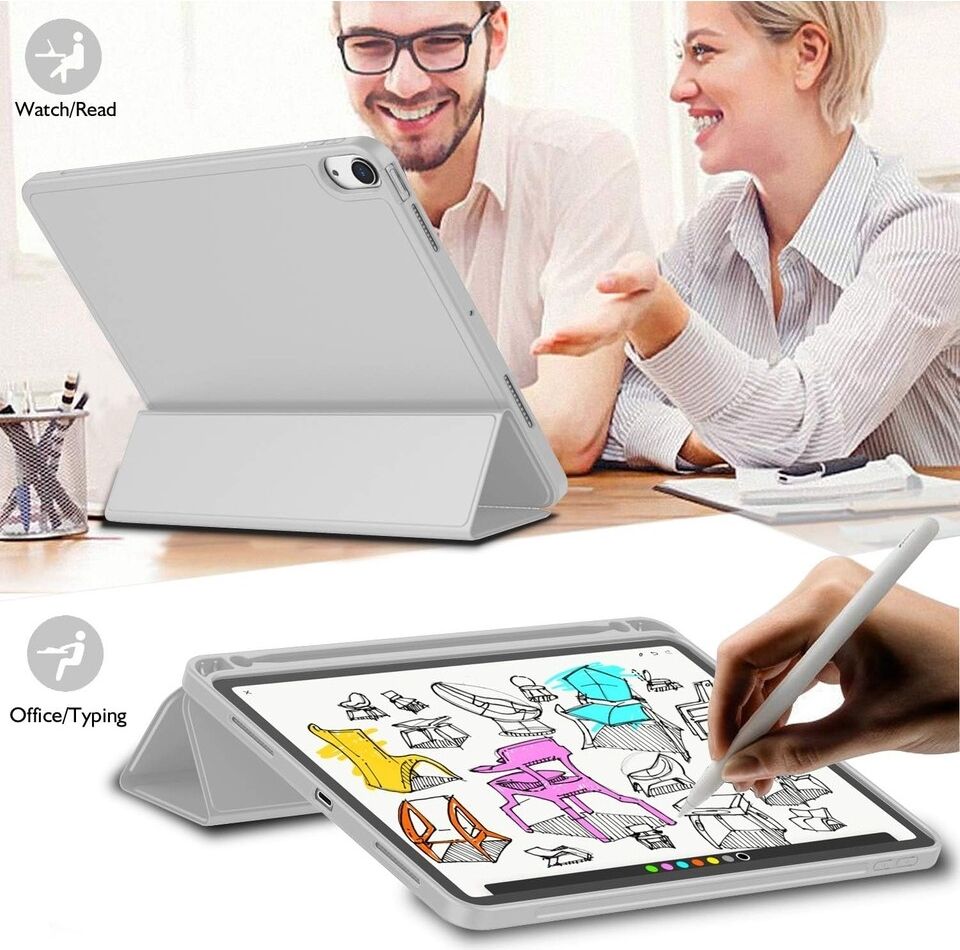 Five-E Apple iPad Air 11 M2-M3 SlatePro Yatay Standlı Türkçe Klavye Mouse Kalem ve Kılıf Seti A2902 A3266