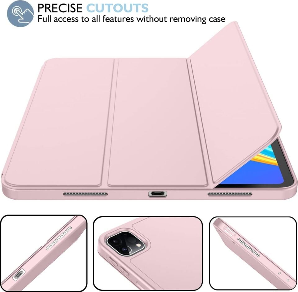 Five-E Apple iPad Pro 12.9 4-5-6. Nesil SlatePro Yatay Standlı Türkçe Klavye Mouse Kalem ve Kılıf Seti A2229 A2378 A2436
