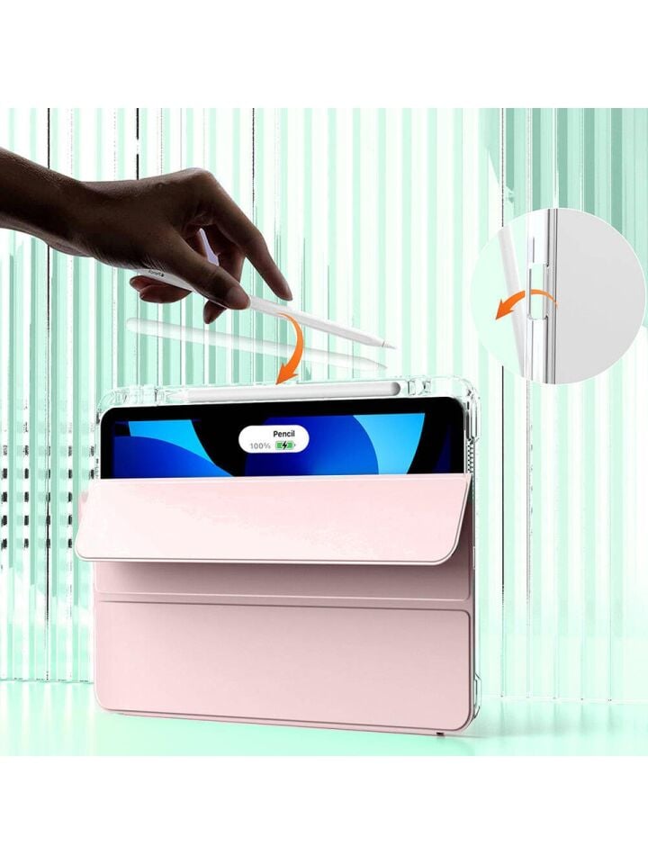 Apple iPad Air 11 M2 (2024) i-Adapt Essential Ekran Koruyucu Stylus Kalem ve Kılıf Set Pembe
