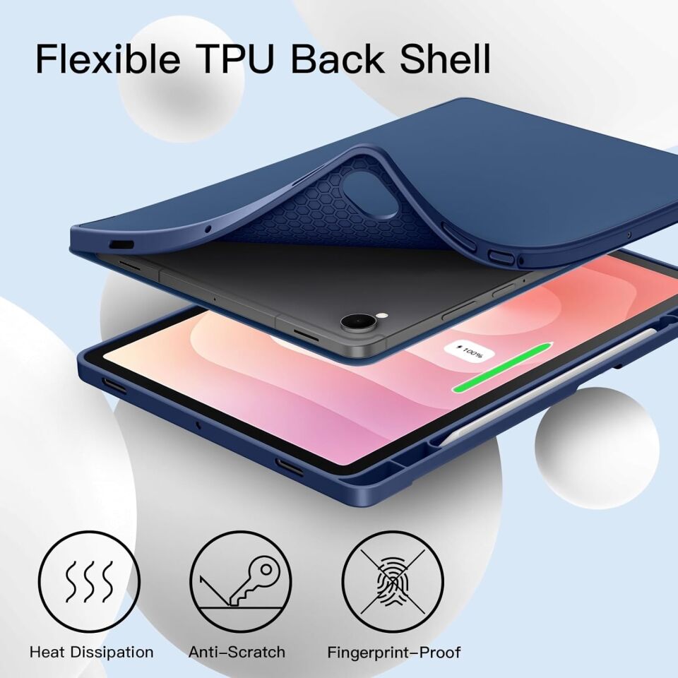 Five-E Samsung Galaxy Tab S11 11 Inc SlatePro Yatay Standlı Türkçe Klavye Mouse Kalem ve Kılıf Seti SM-X730