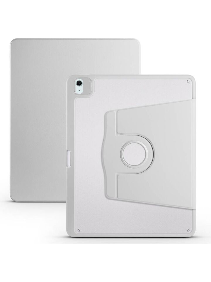 Apple iPad Pro 11 3. Nesil Yatay ve Dikey Dönebilen Standlı Kalem Şarjına Uygun Darbe Dayanıklı Thermix Kılıf Gri