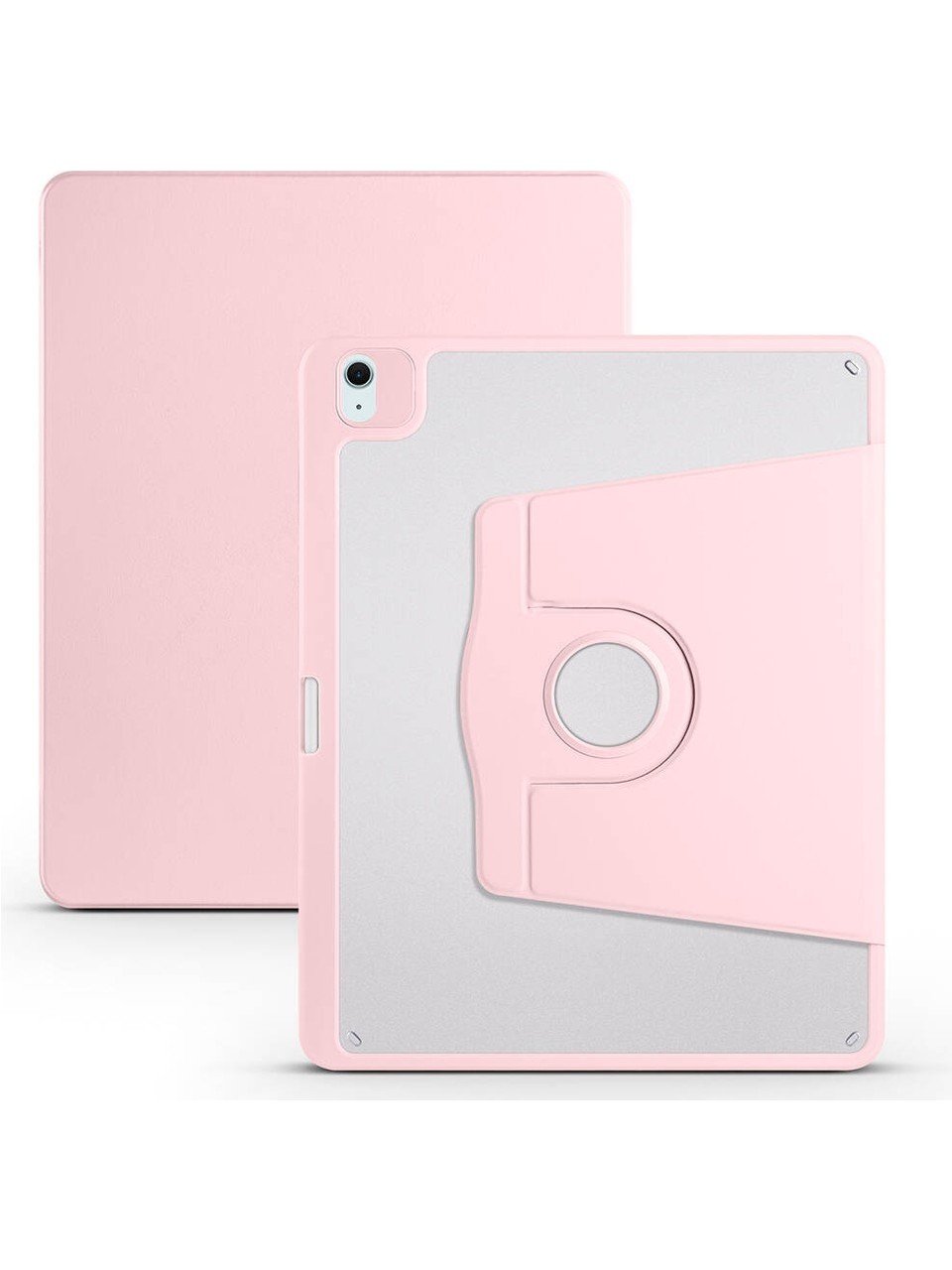 Apple iPad Pro 11 4. Nesil Yatay ve Dikey Dönebilen Standlı Kalem Şarjına Uygun Darbe Dayanıklı Thermix Kılıf Pembe