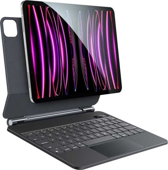 Apple iPad Pro 11 Inç 3. Nesil (2021) LED Aydınlatmalı Touchpadli Manyetik Kapaklı Bluetoothlu Magic Türkçe Q Klavyeli Kılıf