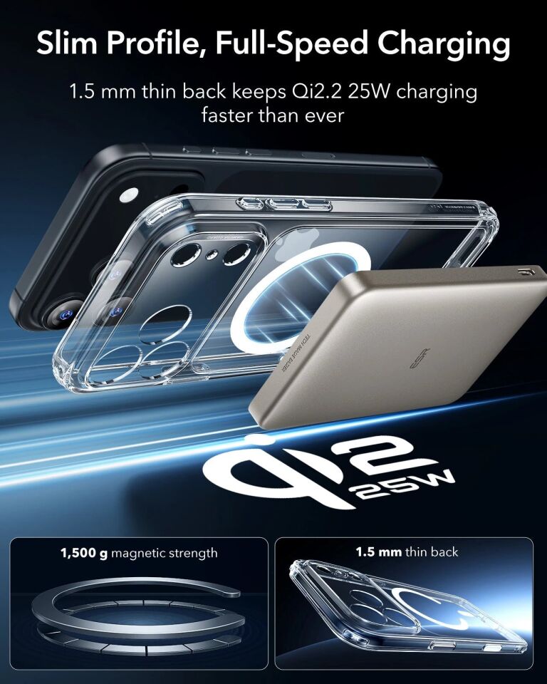 ESR Apple iPhone 17 Pro Classic Hybrid Kamera Kontrol Koruma Butonlu Magsafe Kapak