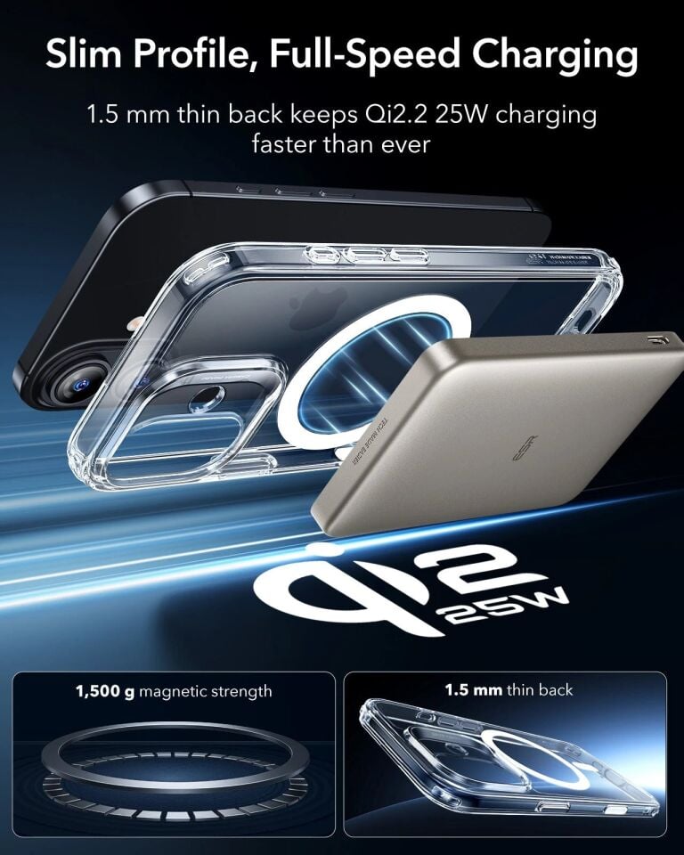 ESR Apple iPhone 17 Classic Hybrid Kamera Kontrol Koruma Butonlu Magsafe Kapak