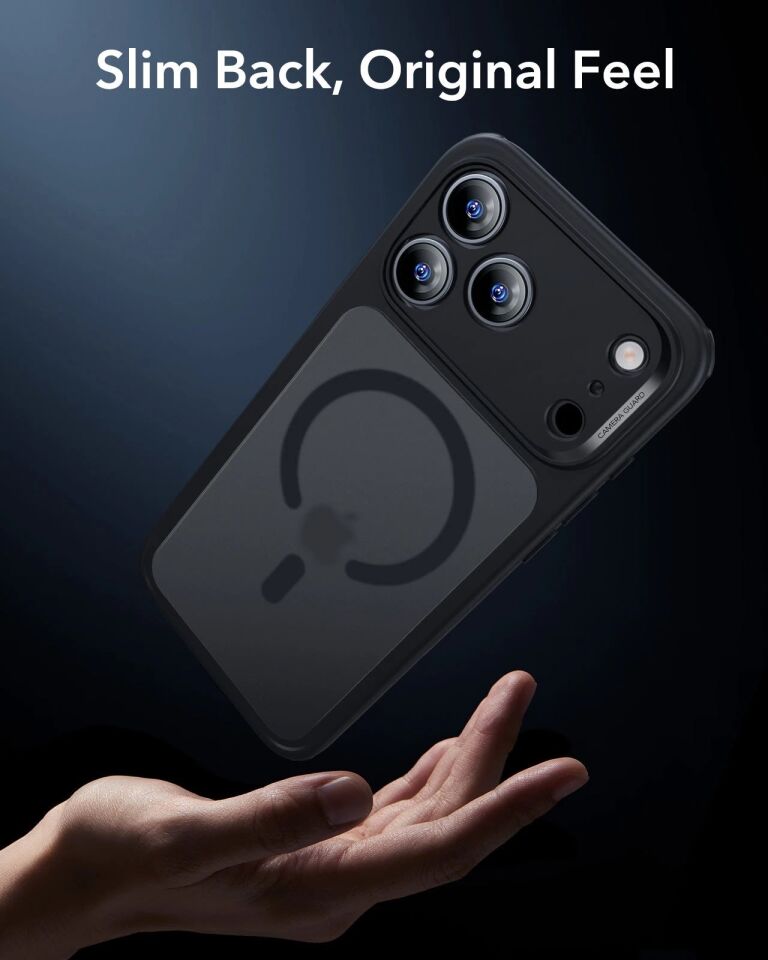 ESR Apple iPhone 17 Pro Max Classic Hybrid Kamera Kontrol Koruma Butonlu Magsafe Kapak Frost Black