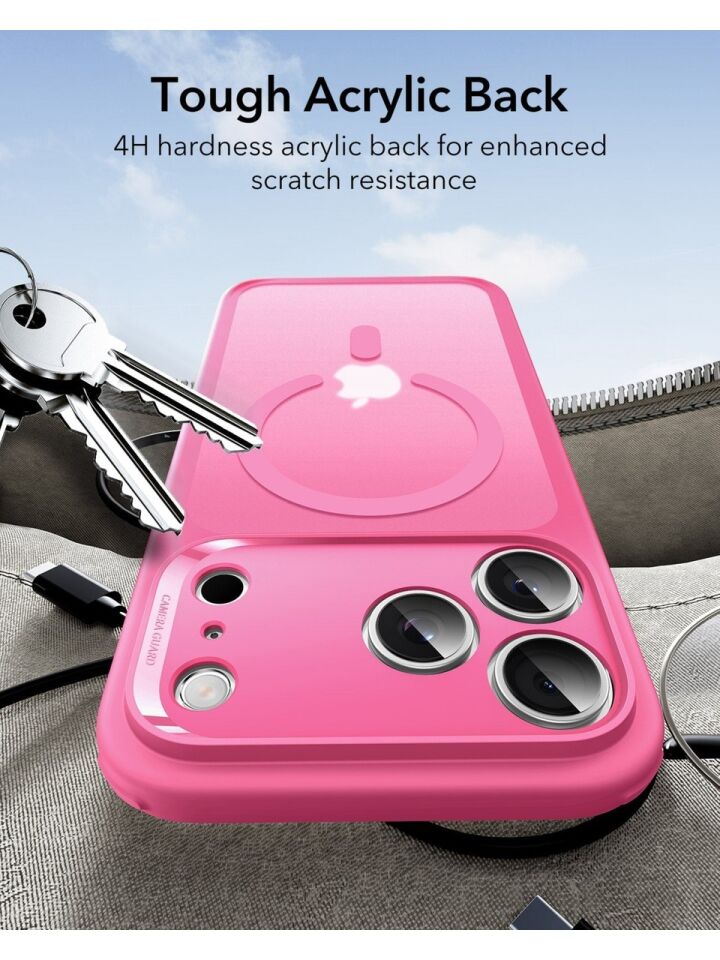 ESR Apple iPhone 17 Pro Max Classic Hybrid Kamera Kontrol Koruma Butonlu Magsafe Kapak Pembe
