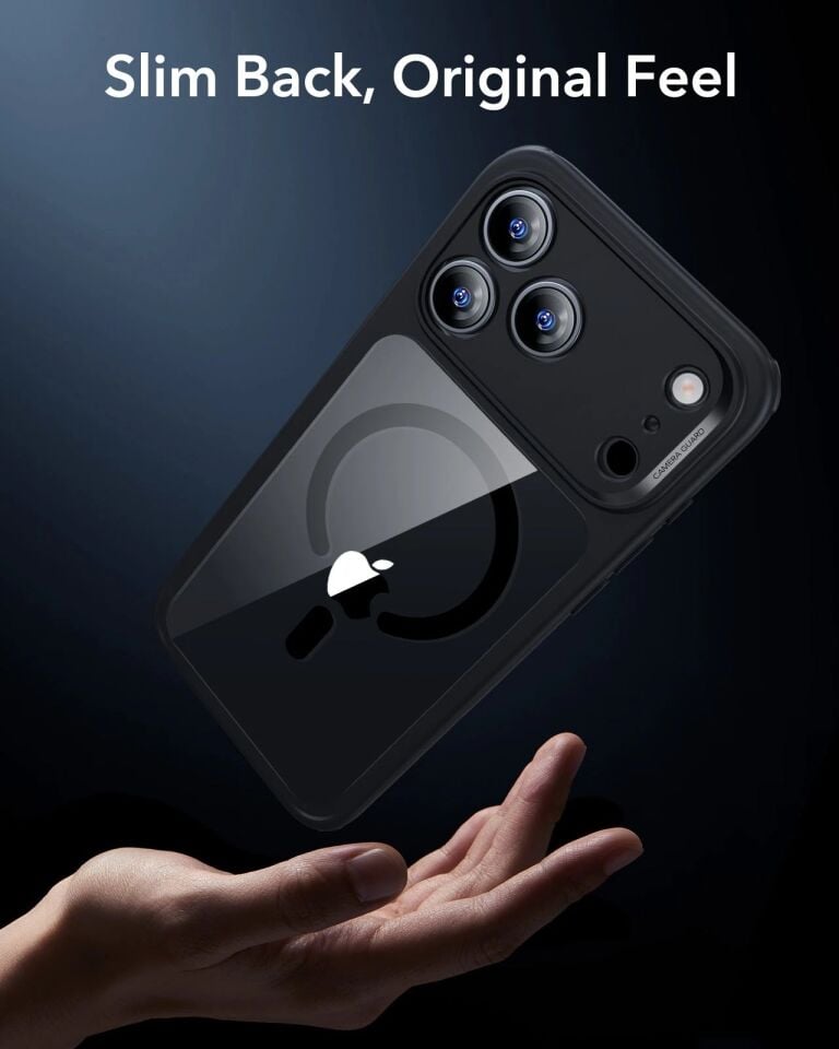 ESR Apple iPhone 17 Pro Classic Hybrid Kamera Kontrol Koruma Butonlu Magsafe Kapak Siyah