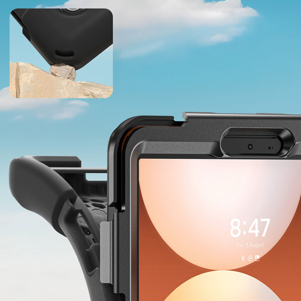 Five-E Samsung Galaxy Tab A11 8.7 Inc 2025 Zırhlı Armour Defender Askılı Kılıf Sm- X310