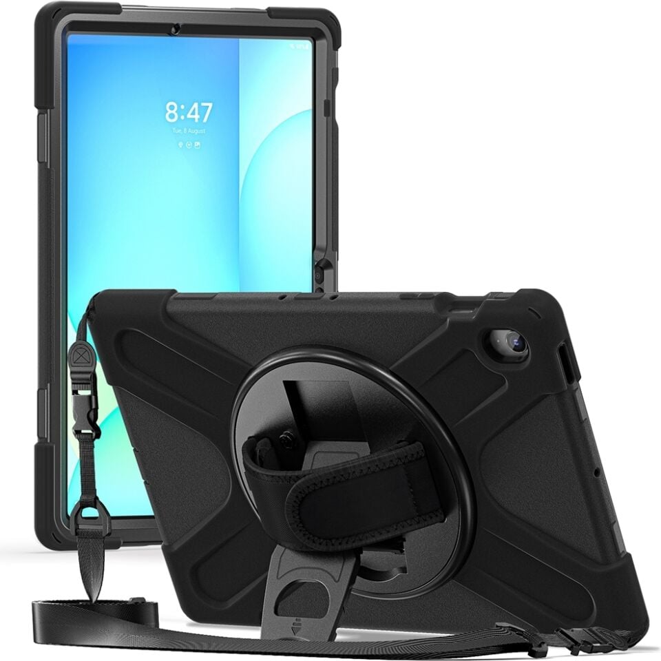 Samsung Galaxy Tab S10 Fe Plus 13.1 Inc 2025 Zırhlı Armour Defender Askılı Kılıf SM-X620