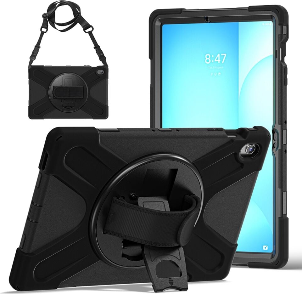 Samsung Galaxy Tab S10 Fe Plus 13.1 Inc 2025 Zırhlı Armour Defender Askılı Kılıf SM-X620
