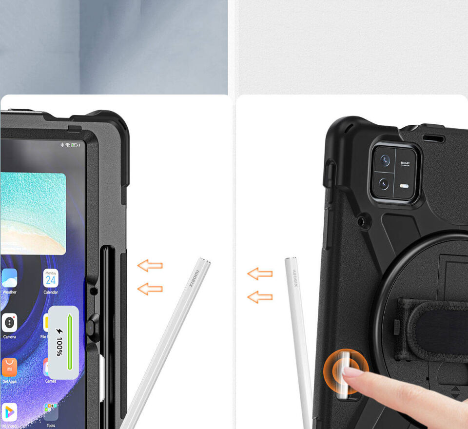 Xiaomi Pad 6 Pro Zırhlı Armour Defender Askılı Kılıf