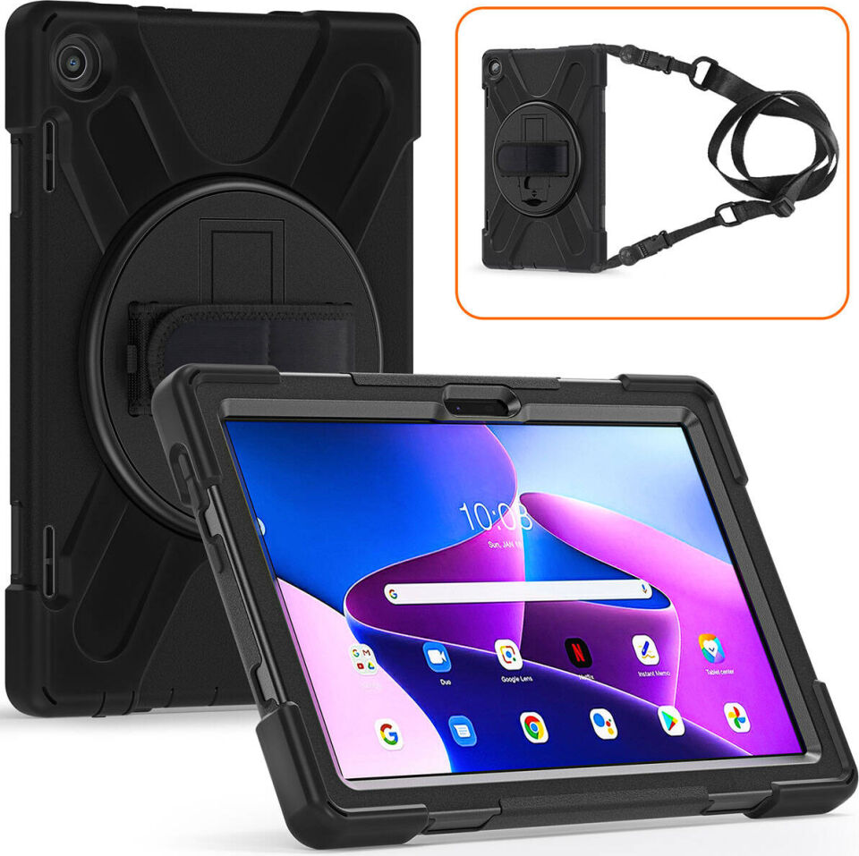Lenovo M10 TB-328 Zırhlı Armour Defender Askılı Kılıf
