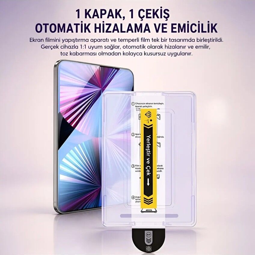 Five-E Samsung Galaxy A11 8.7 Inc Çocuklar Için Askılı Standlı Kılıf Dokunmatik Kalem ve Kolay Uygulama Aparatlı Cam Seti SM-X130