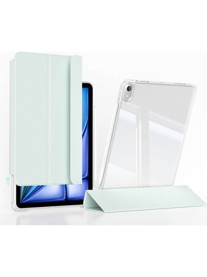 Apple iPad Air 5 (10.9) i-Adapt Essential Ekran Koruyucu Stylus Kalem ve Kılıf Set Açık Yeşil