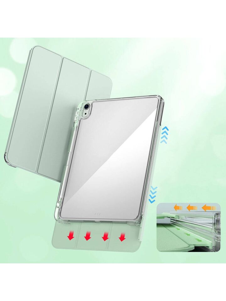 Apple iPad Air 5 (10.9) i-Adapt Essential Ekran Koruyucu Stylus Kalem ve Kılıf Set Açık Yeşil