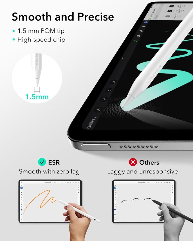 ESR Geo Apple iPad Find My Özellikli Type-C Şarj Girişli Dijital Dokunmatik Kalem Beyaz