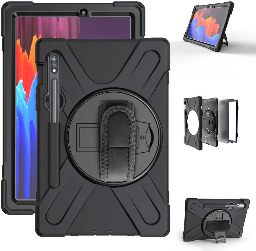 Samsung Galaxy Tab S8 Plus Zırhlı Armour Defender Askılı Kılıf Sm - X800