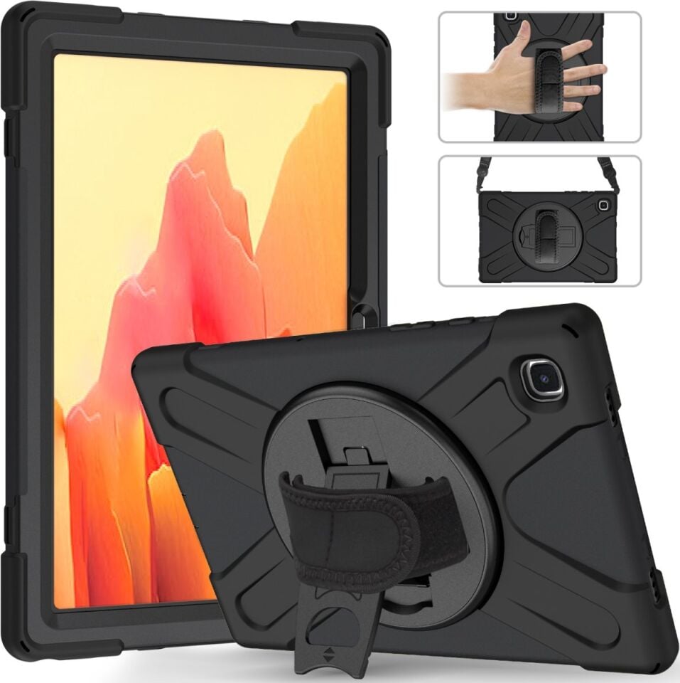 Samsung Galaxy Tab A7 Zırhlı Armour Defender Askılı Kılıf Sm - T500