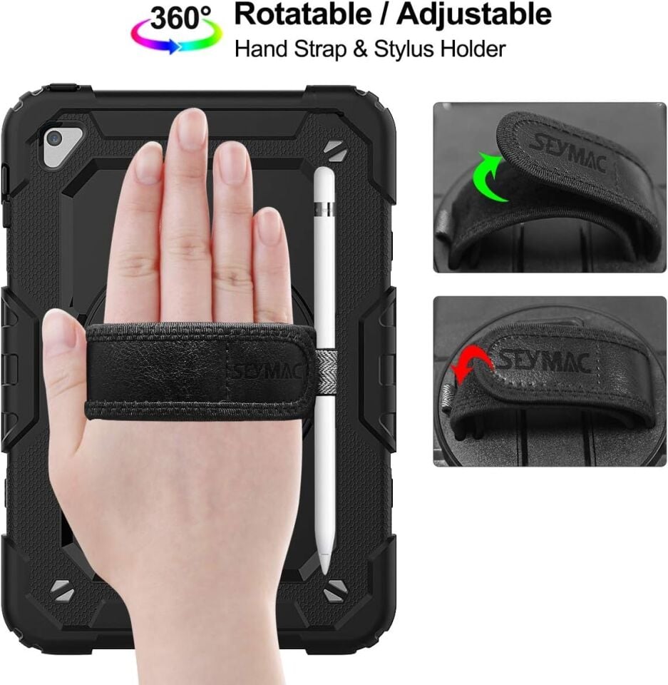 Five-E Apple iPad Mini 5 Nesil Zırhlı Armour Defender Askılı Kılıf A2133 A2124 A2126 A2125