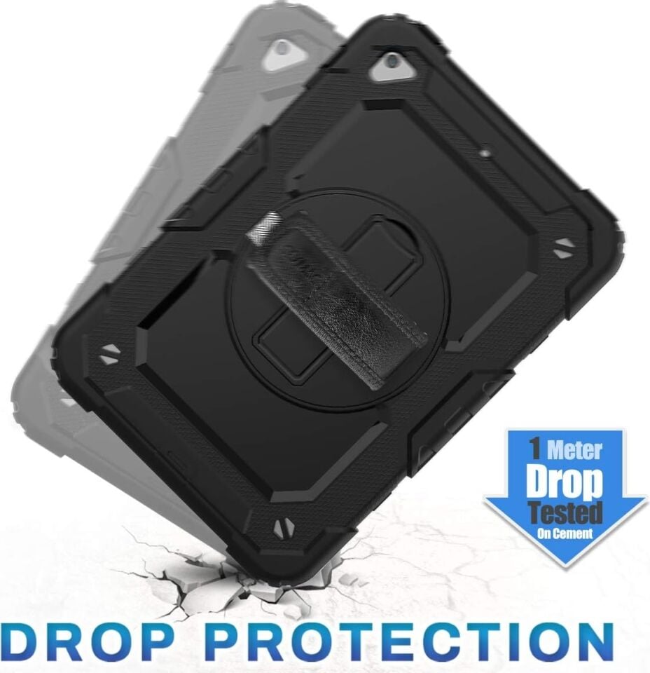 Five-E Apple iPad Mini 5 Nesil Zırhlı Armour Defender Askılı Kılıf A2133 A2124 A2126 A2125