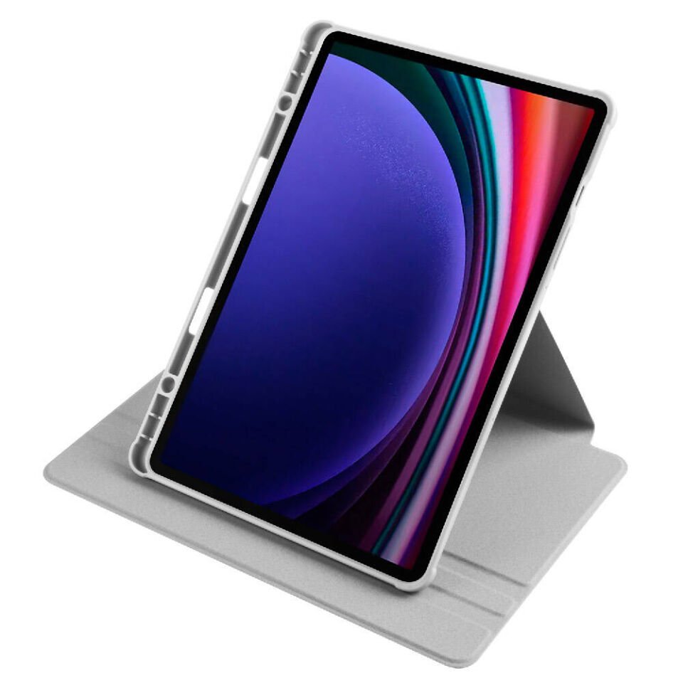 Samsung Galaxy Tab S10 Plus Yatay ve Dikey Dönebilen Standlı Kalem Şarjına Uygun Darbe Dayanıklı Thermix Kılıf Gri