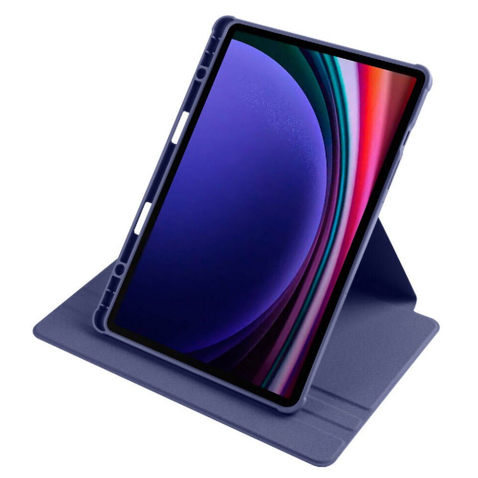 Samsung Galaxy Tab S10 Plus Yatay ve Dikey Dönebilen Standlı Kalem Şarjına Uygun Darbe Dayanıklı Thermix Kılıf Lacivert