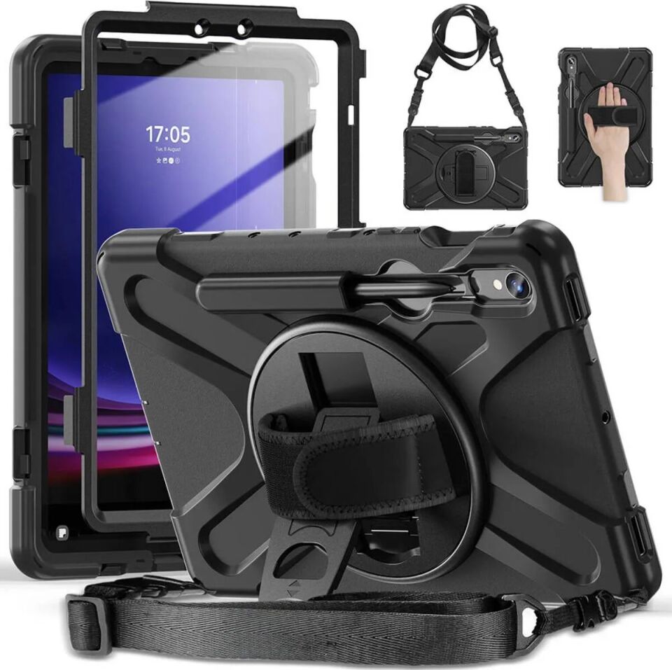 Samsung Galaxy Tab S9 2023 Zırhlı Armour Defender Askılı Kılıf Sm - X710 X716
