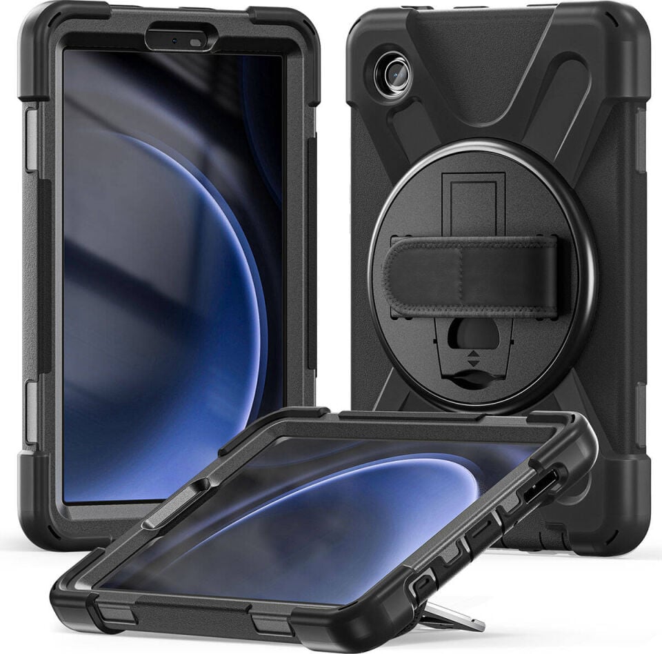 Samsung Galaxy Tab A9 Zırhlı Armour Defender Askılı Kılıf SM-X110