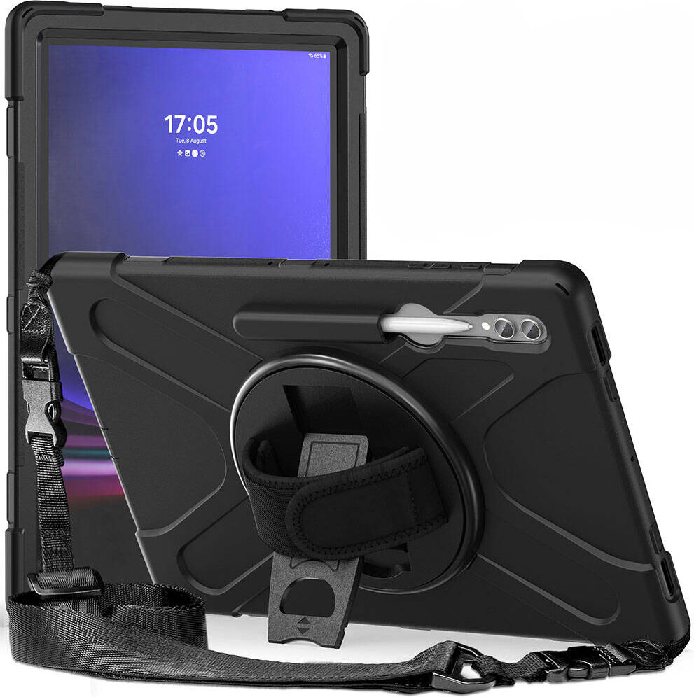 Samsung Galaxy Tab S8 Ultra Zırhlı Armour Defender Askılı Kılıf Sm - X900