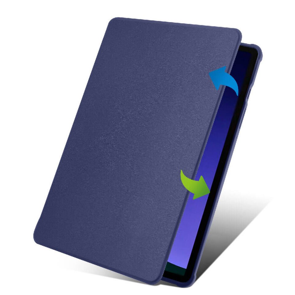 Samsung Galaxy Tab S7 Plus Yatay ve Dikey Dönebilen Standlı Kalem Şarjına Uygun Darbe Dayanıklı Thermix Kılıf Lacivert