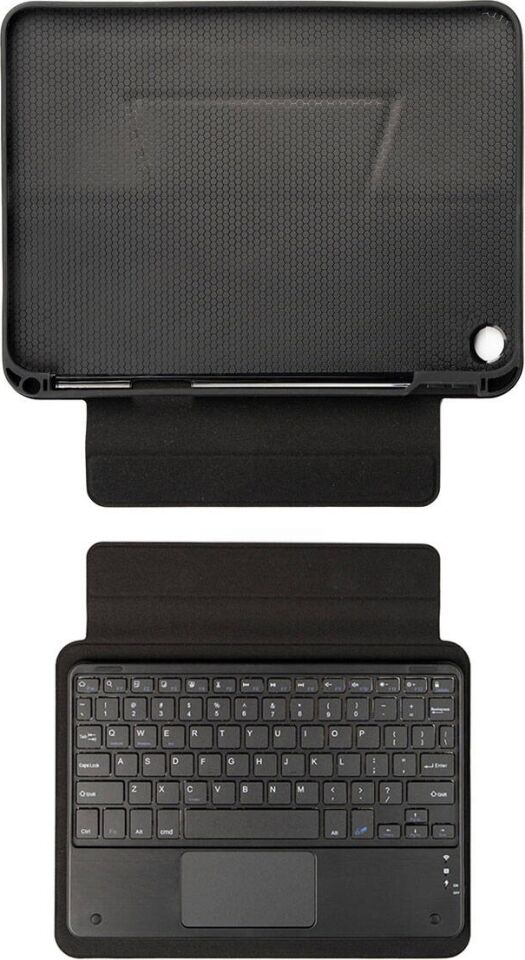 Samsung Galaxy Tab A11 Plus 2025 Darbeye Dayanıklı Kalemlikli Touchpadli Ingilizce Q Klavyeli 2 In 1 Protection Kılıf SM-X230