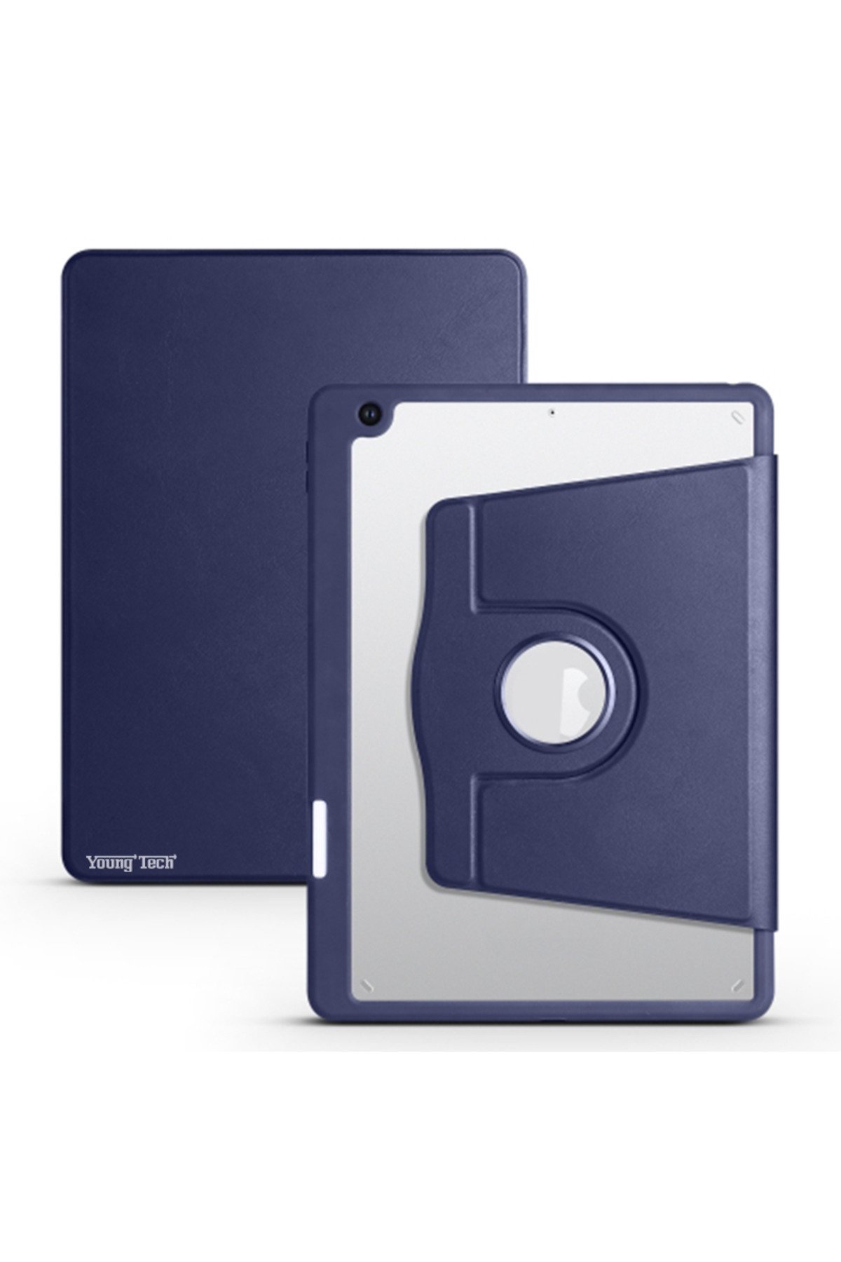 Apple iPad 7. Nesil 10.2 (2019) Yatay Standlı Dönebilen Kalemlikli Darbe Dayanıklı Kılıf A2197 A2200 A2198 Lacivert