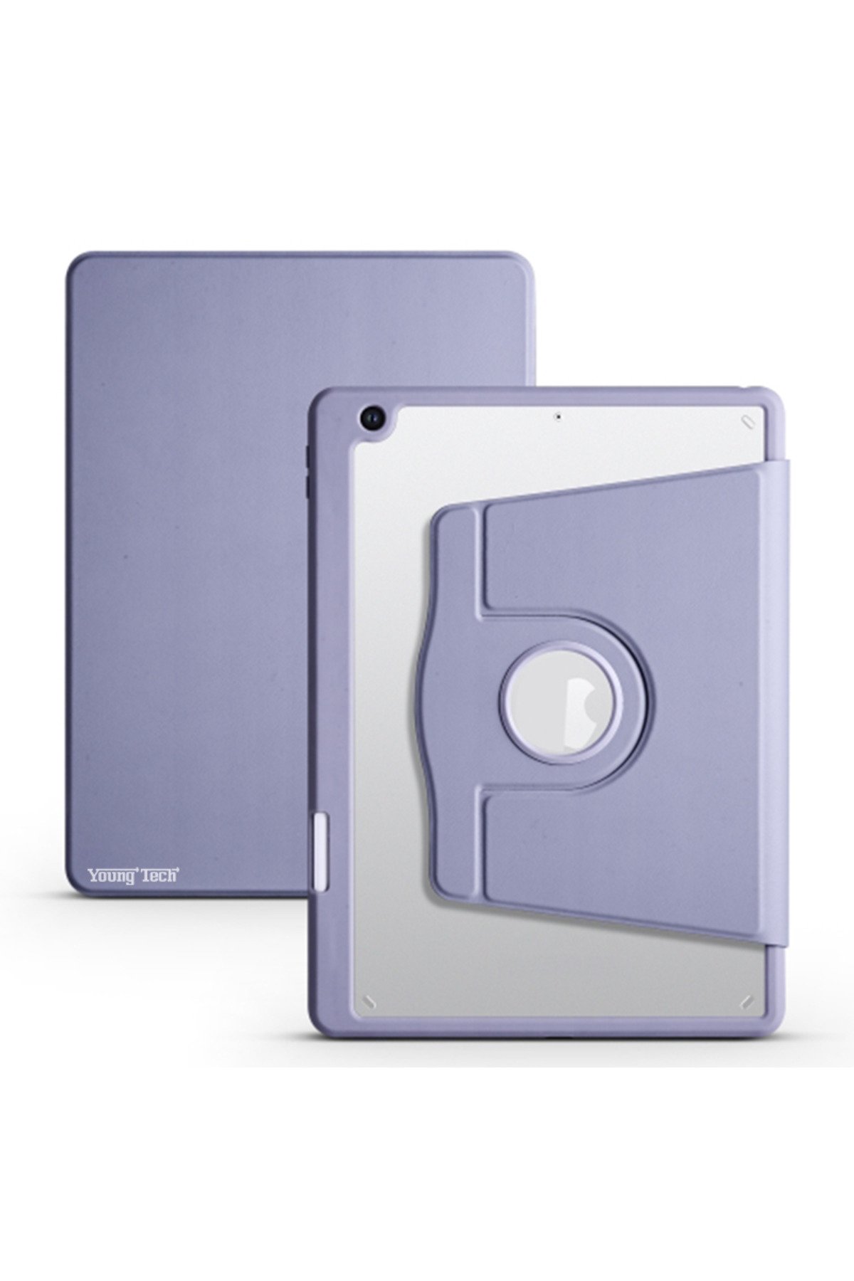 Apple iPad 7. Nesil 10.2 (2019) Yatay Standlı Dönebilen Kalemlikli Darbe Dayanıklı Kılıf A2197 A2200 A2198 Lavanta