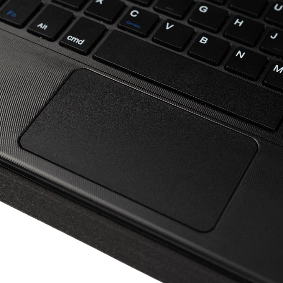 Apple iPad 11. Nesil (A16) 2025 Darbeye Dayanıklı Kalemlikli Touchpadli Ingilizce Q Klavyeli 2 In 1 Protection Kılıf