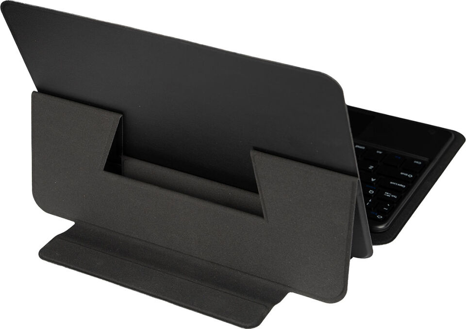 Apple iPad Air 6 11 Inc (2024) Darbeye Dayanıklı Kalemlikli Touchpadli Ingilizce Q Klavyeli 2 In 1 Protection Kılıf A2902 A2903
