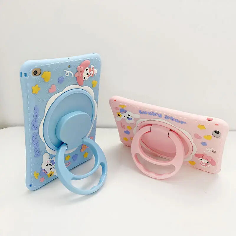 Five-E Apple iPad 9. Nesil 10.2 Inc Çocuklar Için Standlı ve Askılı Hasara Dayanıklı Cinnamoroll Kılıf A2602 A2604